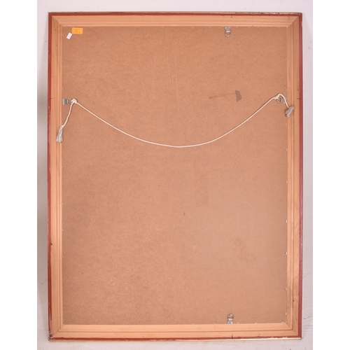 509 - A large contemporary gilt framed hanging mirror. The mirror of rectangular form having a gilt cushio... 