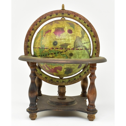 513 - Two vintage 20th century Japanese reproduction antique style desk globes. The lot comprising an ice ... 