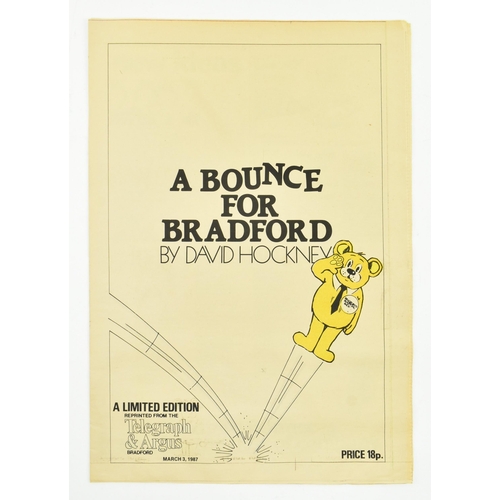 515 - After David Hockney RA (British, b. 1937) - Newsprint - ' A Bounce for Bradford ' - A limited editio... 