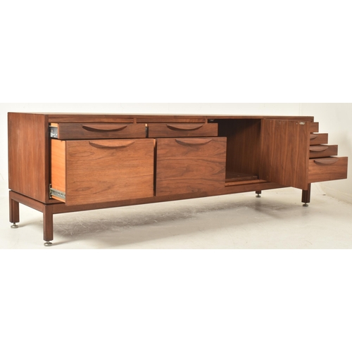 52 - Jens Risom - a vintage mid century Norwegian design solid walnut credenza sideboard. The cabinet sid... 