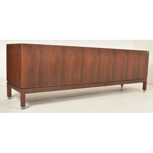 52 - Jens Risom - a vintage mid century Norwegian design solid walnut credenza sideboard. The cabinet sid... 