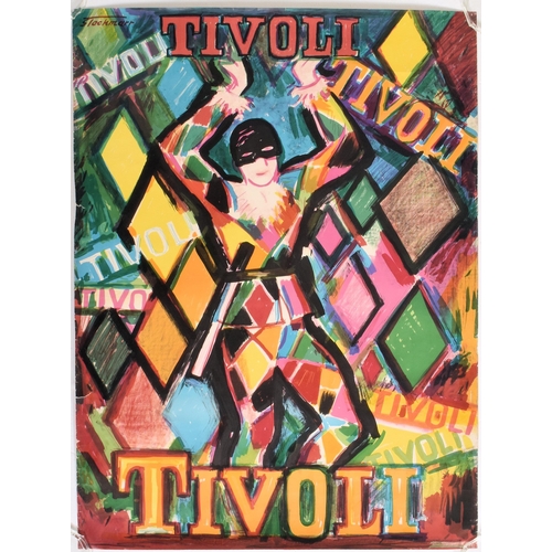 530 - Erik Stockmarr - Tivoli - a vintage 1960s circus advertising poster. The poster in bold colourways w... 