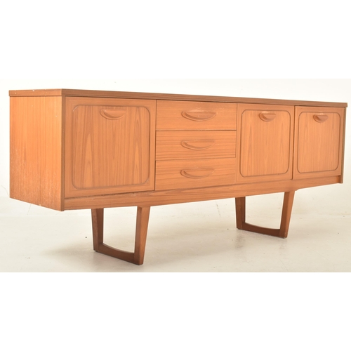 539 - Stonehill Furniture - a vintage mid 20th century teak veneered sideboard. The sideboard featuring th... 