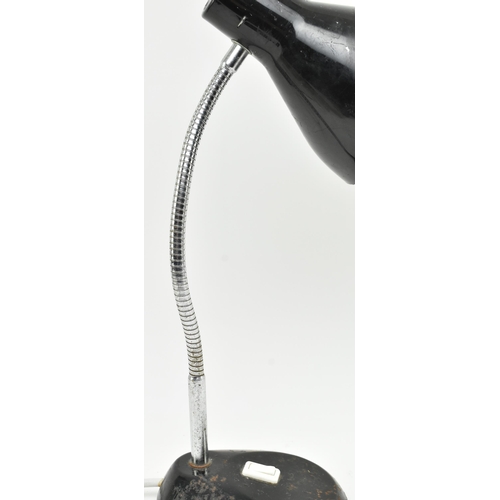 547 - Herbert Terry & Sons, Ltd - a retro mid 20th century circa 1950s black enamelled metal gooseneck... 