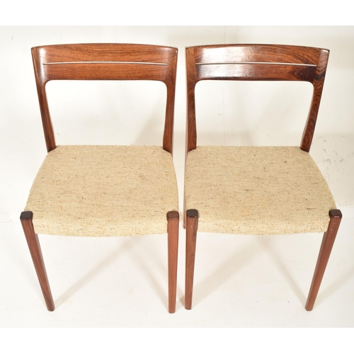 553 - Svegards Markaryd - a set of four vintage Swedish design mid century dining chairs. Each chair with ... 