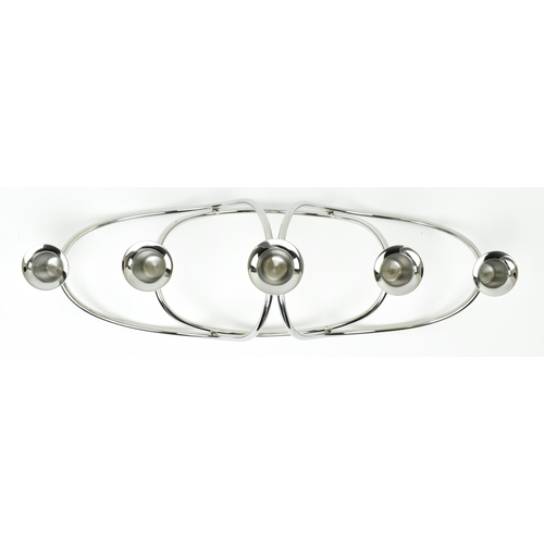 57 - Georg Jensen, Denmark - Harmony - a vintage stainless steel framed five light candle holder centrepi... 