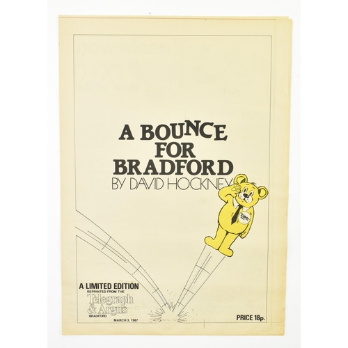 7 - After David Hockney RA (British, b. 1937) - Newsprint - ' A Bounce for Bradford ' - A limited editio... 