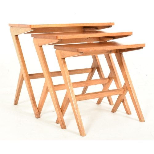 71 - Bengt Ruda for Nordiska Kompaniet - a vintage mid century Swedish Scandinavian nest of three oak 'wa... 