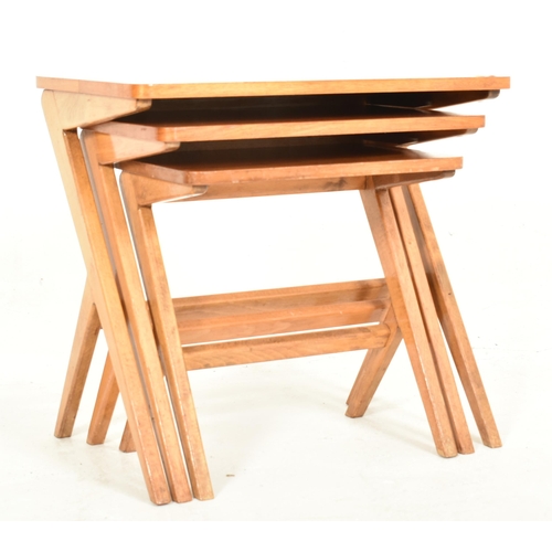 71 - Bengt Ruda for Nordiska Kompaniet - a vintage mid century Swedish Scandinavian nest of three oak 'wa... 