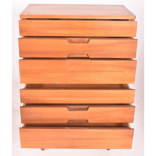 75 - Gunther Hoffstead for Uniflex - a retro mid 20th century walnut and teak tallboy / chest of drawers.... 