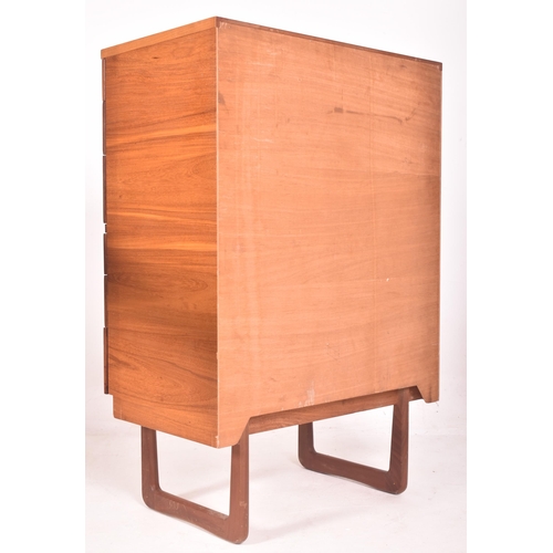 75 - Gunther Hoffstead for Uniflex - a retro mid 20th century walnut and teak tallboy / chest of drawers.... 