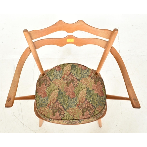 87 - Lucian Ercolani - Ercol - Model 493 - a retro mid 20th century circa 1960s beech & elm elbow cha... 