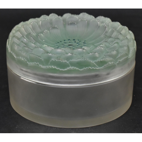 89 - Rene Lalique - Dahlia - an early 20th century 1930s French opalescent lidded bowl centrepiece. The b... 