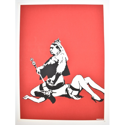 400 - Banksy (b.1974)
Queen Vic, 2003
Screenprint in colours on wove paper.
Limited edition 64/500. Unsign... 