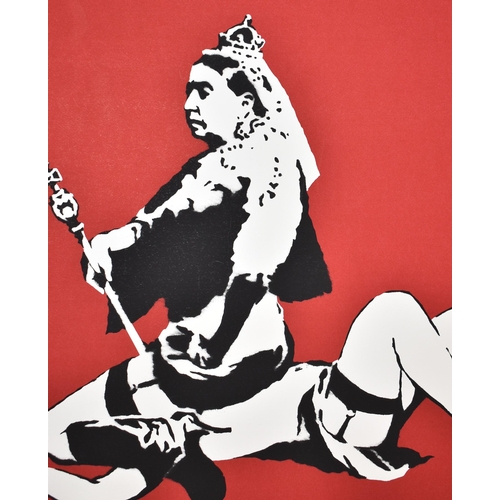 400 - Banksy (b.1974)
Queen Vic, 2003
Screenprint in colours on wove paper.
Limited edition 64/500. Unsign... 