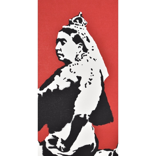 400 - Banksy (b.1974)
Queen Vic, 2003
Screenprint in colours on wove paper.
Limited edition 64/500. Unsign... 