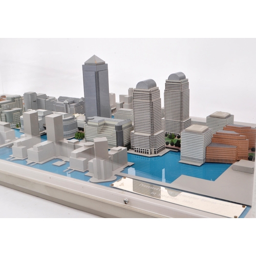 450 - Canary Wharf - A 20th century circa 1980s Architects cased diorama modelled to depict Canary Wharf. ... 