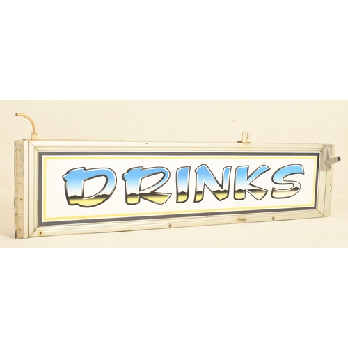 536 - A 20th century fairground / funfair food stall light box sign. The light box having a metal case wit... 