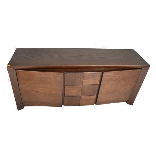 601 - Prestige Furniture - a contemporary French High-end designer solid oak sideboard credenza. The sideb... 