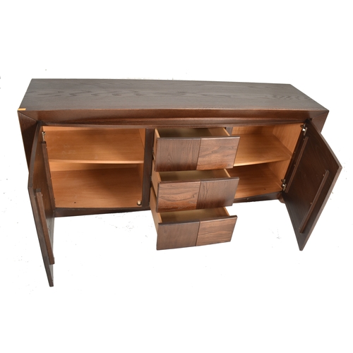 601 - Prestige Furniture - a contemporary French High-end designer solid oak sideboard credenza. The sideb... 