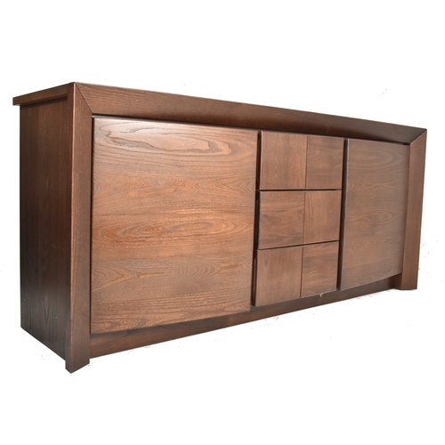 601 - Prestige Furniture - a contemporary French High-end designer solid oak sideboard credenza. The sideb... 