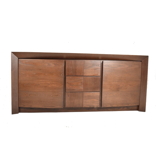 601 - Prestige Furniture - a contemporary French High-end designer solid oak sideboard credenza. The sideb... 