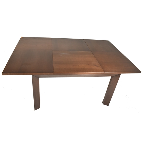 602 - Prestige Furniture - a contemporary French High-end designer solid oak extending dining table. The t... 