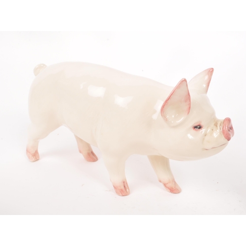 10 - Beswick - A collection of four 20th century porcelain farm animal pigs, comprising of 'CH Wall Queen... 