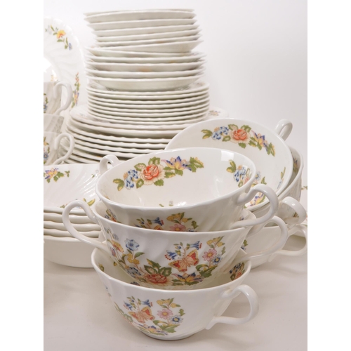 158 - Aynsley - Cottage Garden - A large collection of assorted late 20th-century bone china tableware pie... 