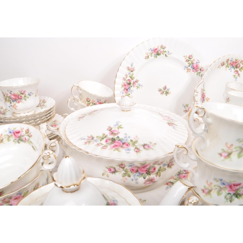 161 - Royal Albert - Moss Rose - A large collection of 20th-century tableware dinner and tea service piece... 