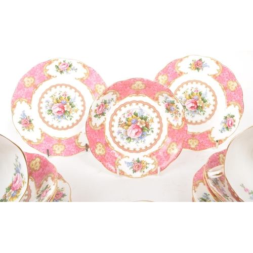 170 - Royal Albert - Lady Hamilton - A 20th century Royal Albert bone china part tea service to include ei... 