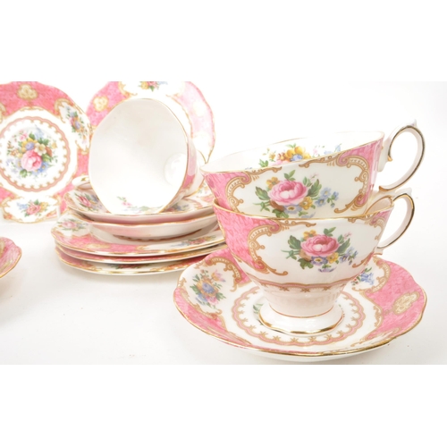 170 - Royal Albert - Lady Hamilton - A 20th century Royal Albert bone china part tea service to include ei... 