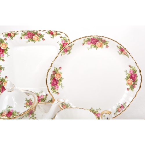 177 - Royal Albert - Old Country Roses - A collection of 1962 bone china tea service pieces, including a t... 