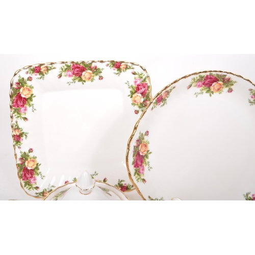 177 - Royal Albert - Old Country Roses - A collection of 1962 bone china tea service pieces, including a t... 