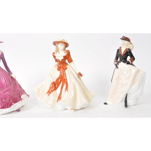 184 - Royal Worcester - Five early 21st century porcelain lady figurines, comprised of Lara (Christmas Mor... 