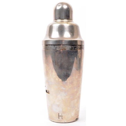 209 - Napier - A vintage 1930s art deco American silver plated cocktail shaker. Featuring a rotating inner... 