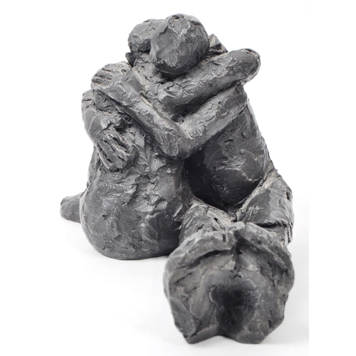 210 - Carol Peace (B.1970) - A contemporary bronze resin sculpture, depicting two figures embracing whilst... 