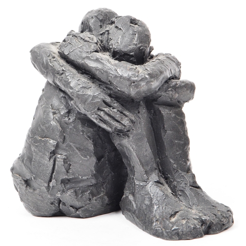 210 - Carol Peace (B.1970) - A contemporary bronze resin sculpture, depicting two figures embracing whilst... 