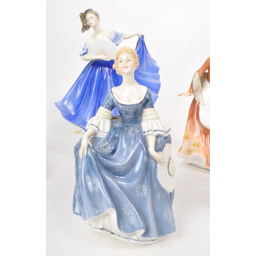 22 - Royal Doulton - A collection of six 20th century bone china lady figurines, comprising of: HN 2335 '... 