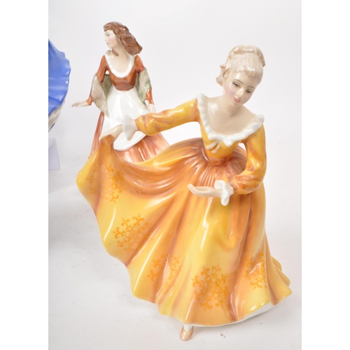 22 - Royal Doulton - A collection of six 20th century bone china lady figurines, comprising of: HN 2335 '... 