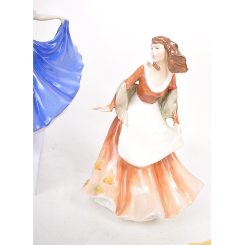 22 - Royal Doulton - A collection of six 20th century bone china lady figurines, comprising of: HN 2335 '... 