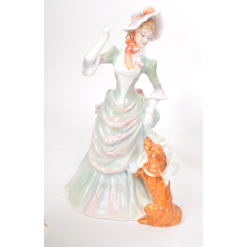 22 - Royal Doulton - A collection of six 20th century bone china lady figurines, comprising of: HN 2335 '... 