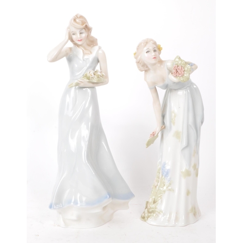 23 - Royal Doulton - A collection of 1980s China lady figurines from the 'Reflections' series, comprising... 