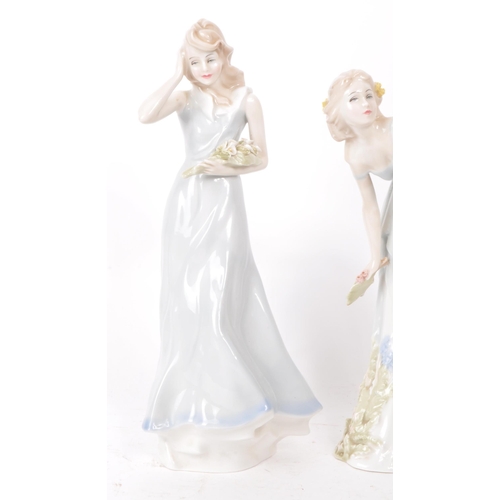 23 - Royal Doulton - A collection of 1980s China lady figurines from the 'Reflections' series, comprising... 