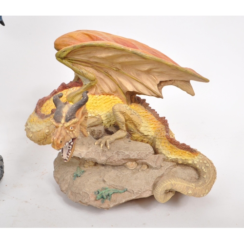 236 - A collection of assorted contemporary resin and pewter dragon figures, including makers such as The ... 