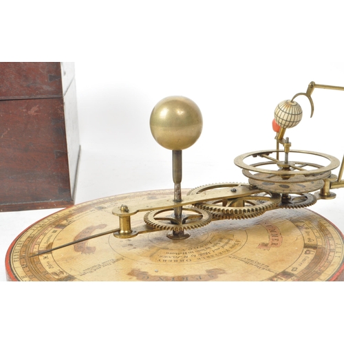 250 - W. Jones - London - A 19th century 'New Portable Orrery' housed within a wooden box. It features a r... 