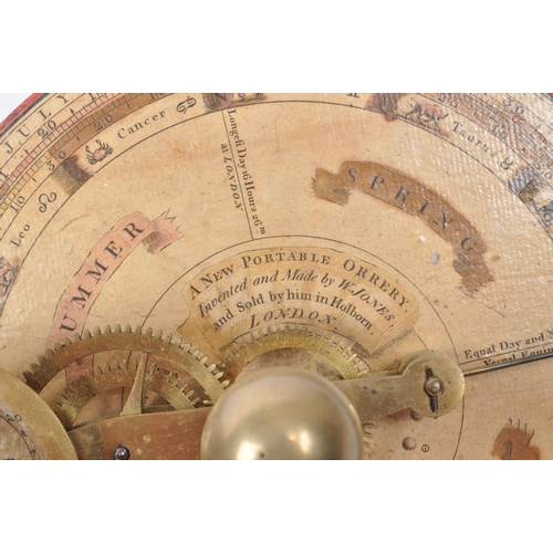 250 - W. Jones - London - A 19th century 'New Portable Orrery' housed within a wooden box. It features a r... 