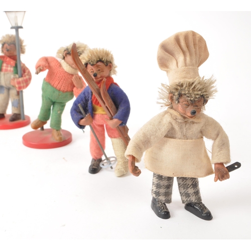 252 - Steiff - A collection of eleven vintage 1960s Austrian 'Peter' and 'Macki' rubber hedgehog figures. ... 