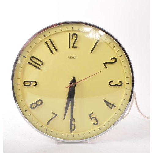 259 - Metamec - Two vintage mid 20th century Metamec clocks. The collection consisting of a chrome wall cl... 