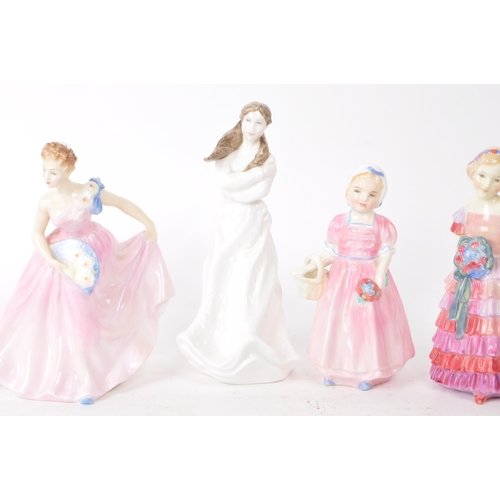 26 - Royal Doulton - A collection of eight 20th century china lady figurines, comprising of, HN 2170 'Inv... 